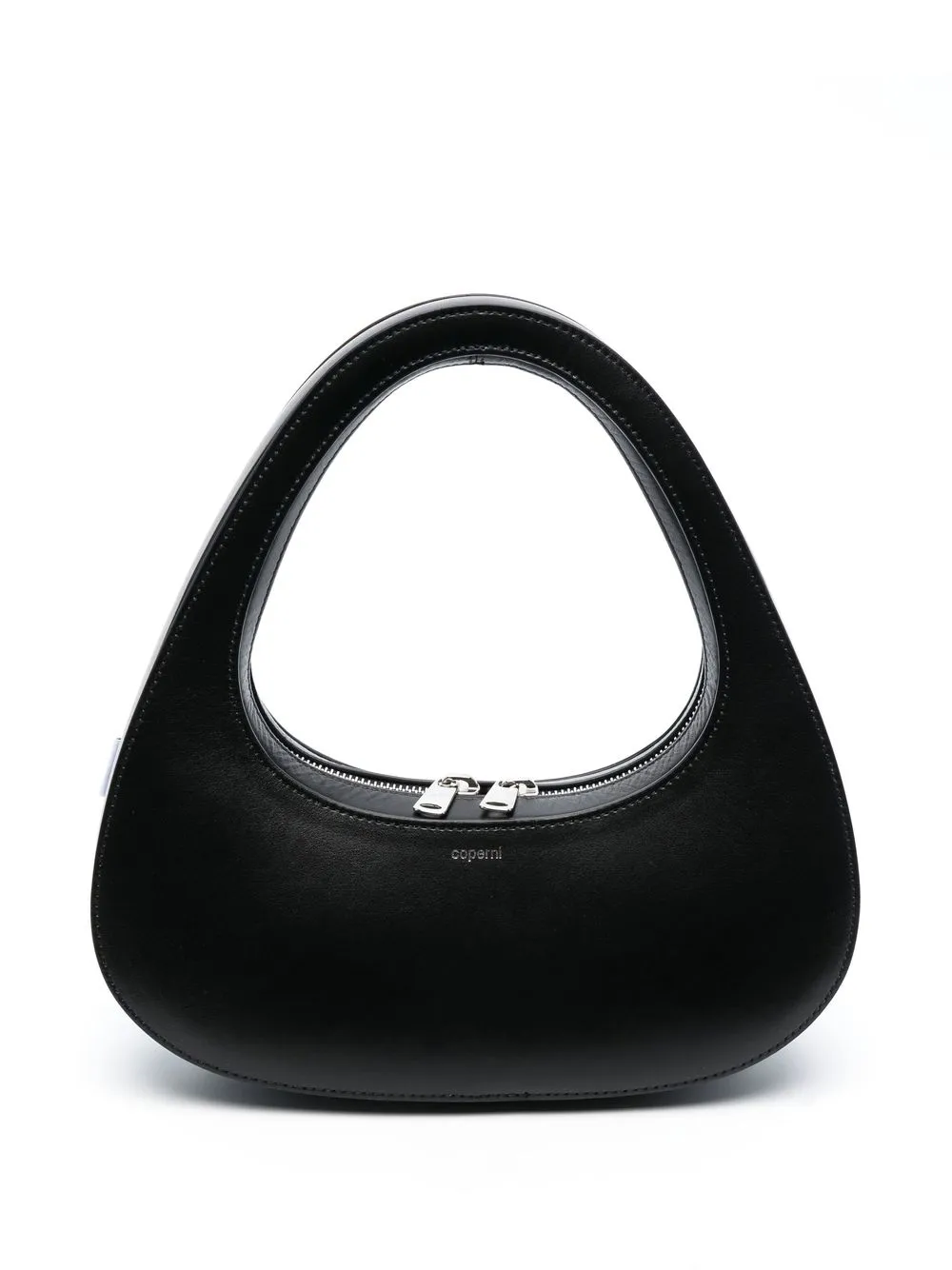 

Coperni curved leather tote bag - Black