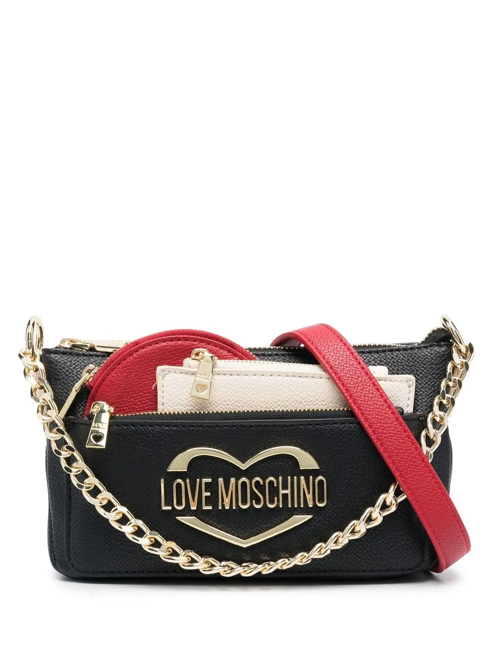 

Love Moschino logo-plaque tote bag - Black