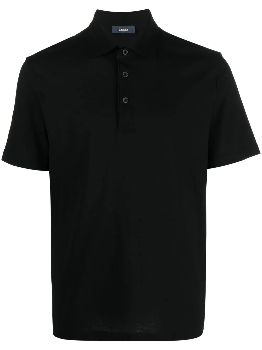 

Herno short-sleeve cotton polo shirt - Black