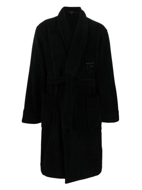 TOM FORD - logo-embroidered robe coat