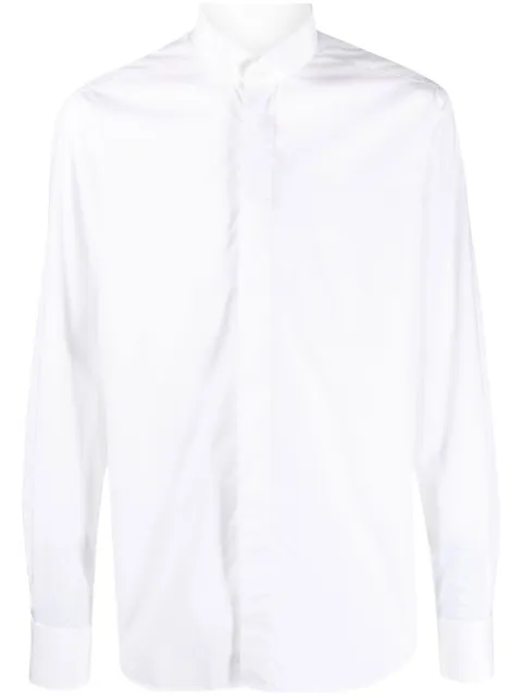 Corneliani chemise en coton à plastron contrastant 