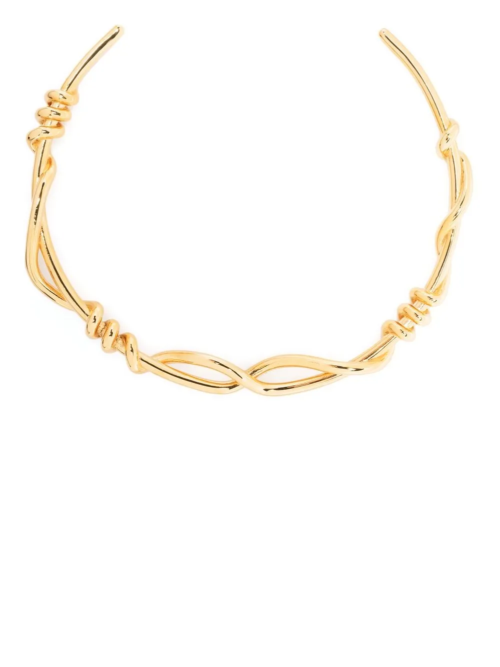 

Jil Sander twist knot choker necklace - Gold