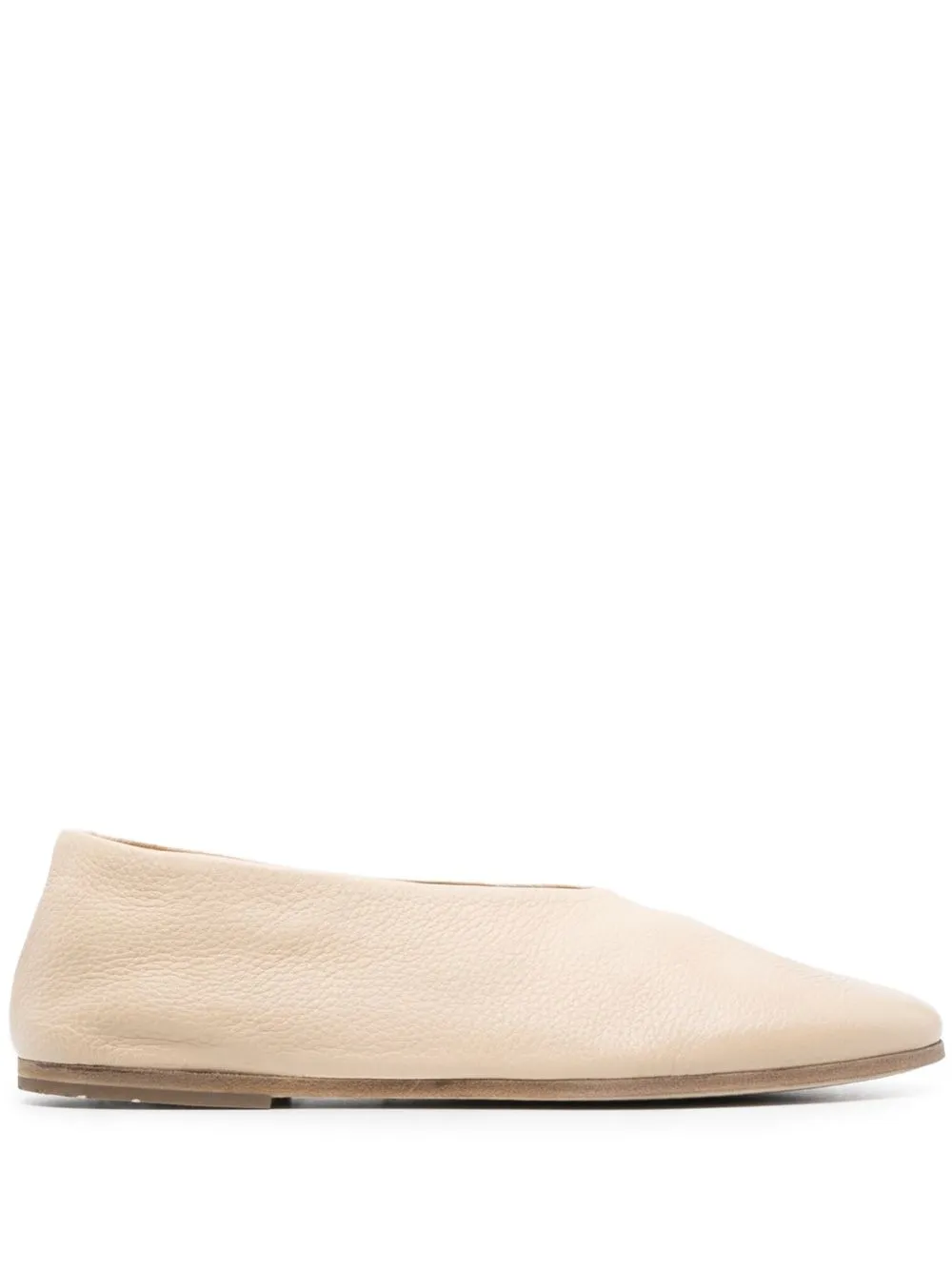 

Marsèll leather round-toe ballerina shoes - Neutrals