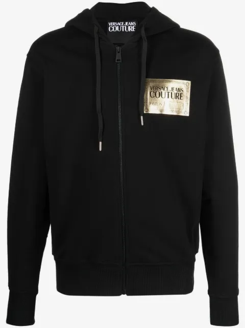 Versace Jeans Couture logo-print zipped hoodie