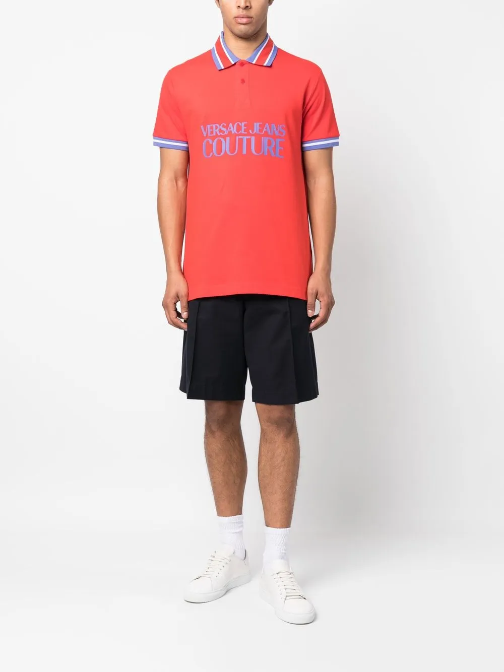 Versace Jeans Couture Poloshirt met logoprint - Rood