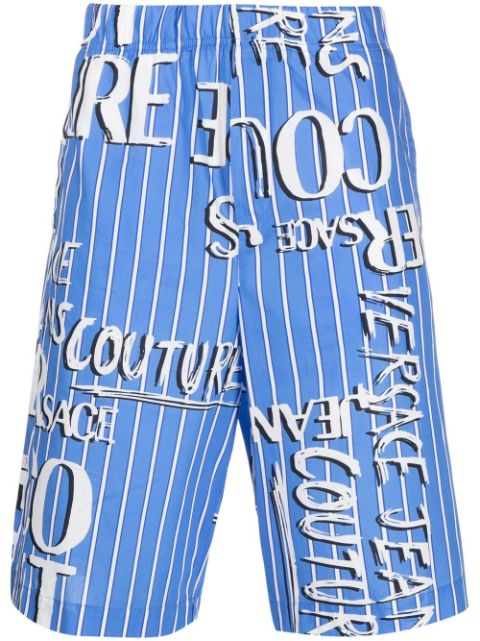 Versace Jeans Couture logo-print cotton shorts