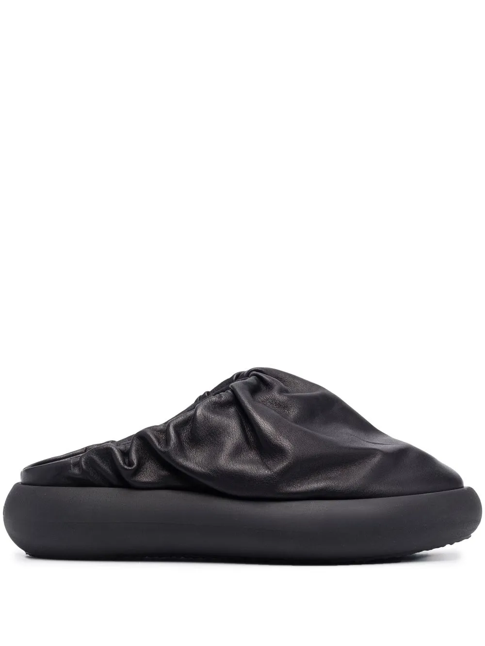 

Vic Matie wrinkled leather mules - Black