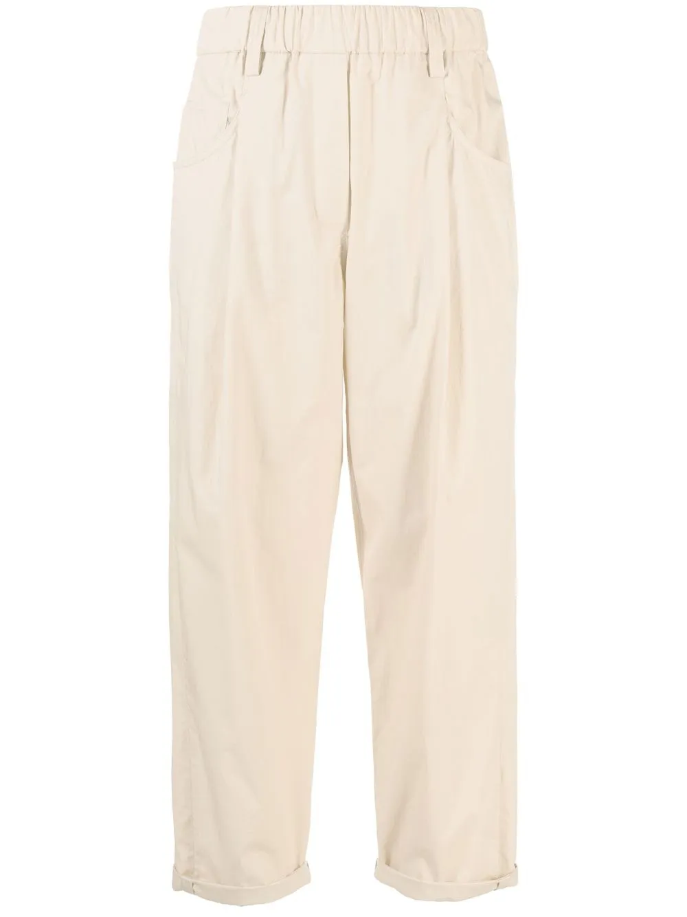 

Brunello Cucinelli cropped pleated trousers - Neutrals