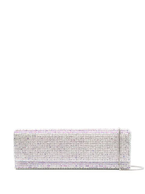 Amina Muaddi Paloma crystal-embellished clutch bag