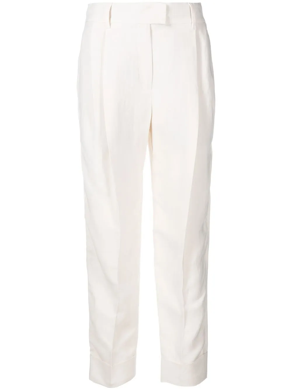 

Brunello Cucinelli pleated cropped trousers - White