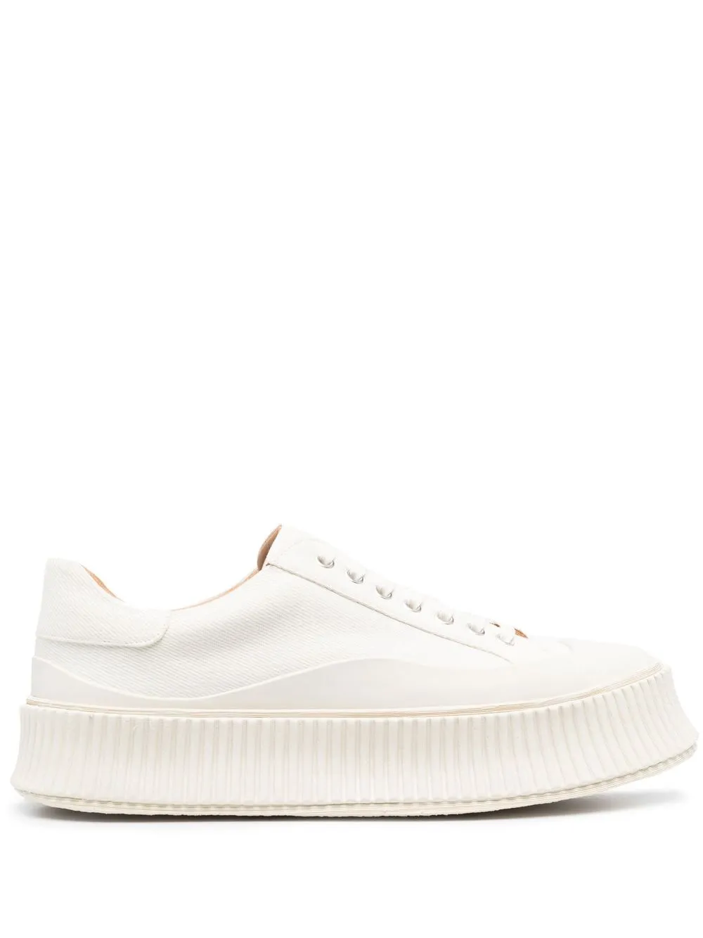 

Jil Sander leather lace-up sneakers - White