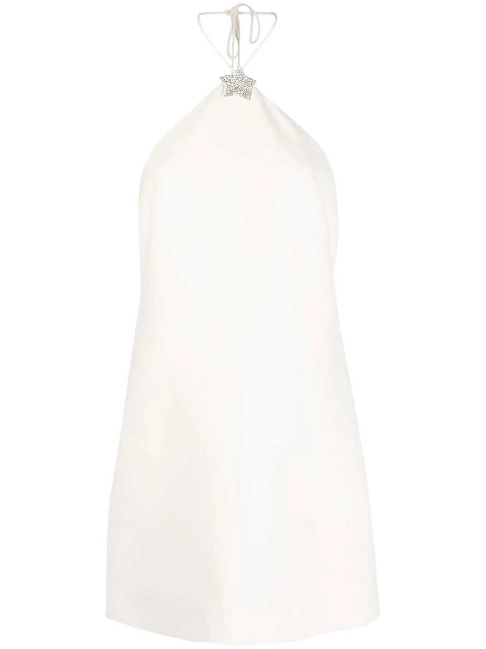 

Valentino star-embellished halterneck minidress - Neutrals