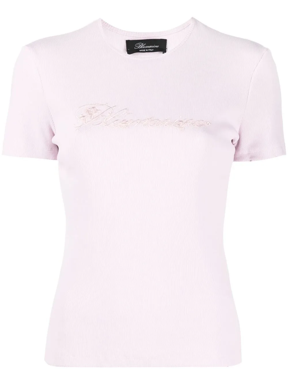 

Blumarine playera de manga corta con logo bordado - Rosado