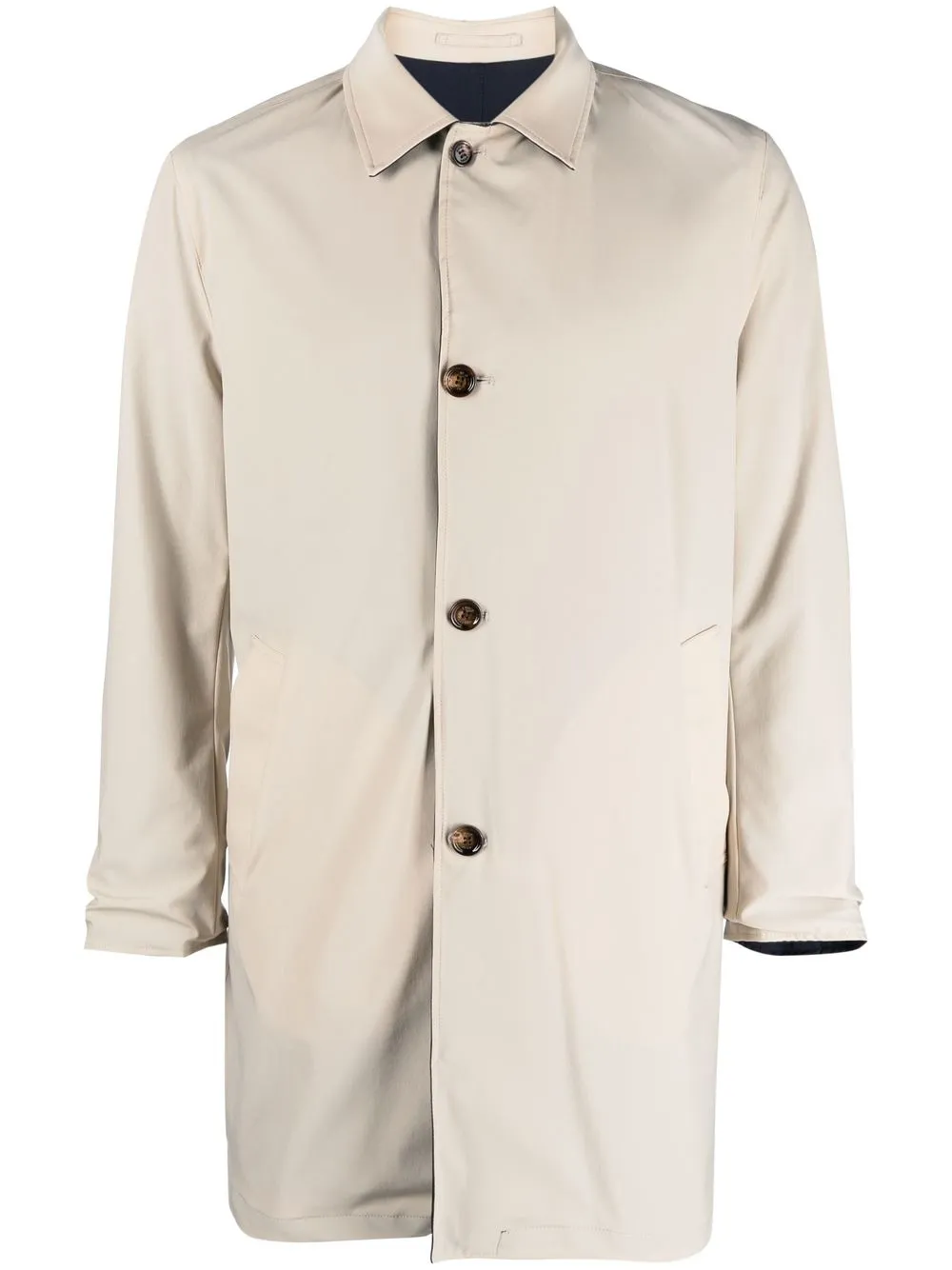 

Kired reversible button-up midi coat - Neutrals