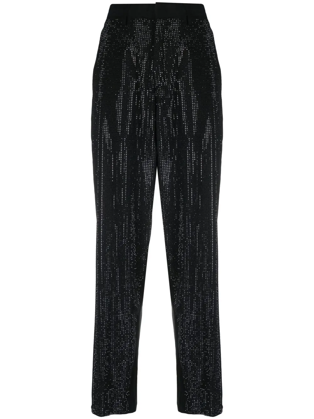 

DONDUP rhinestone-embellished straight-leg trousers - Black