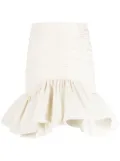 Patou peplum-hem high-waisted skirt - Neutrals