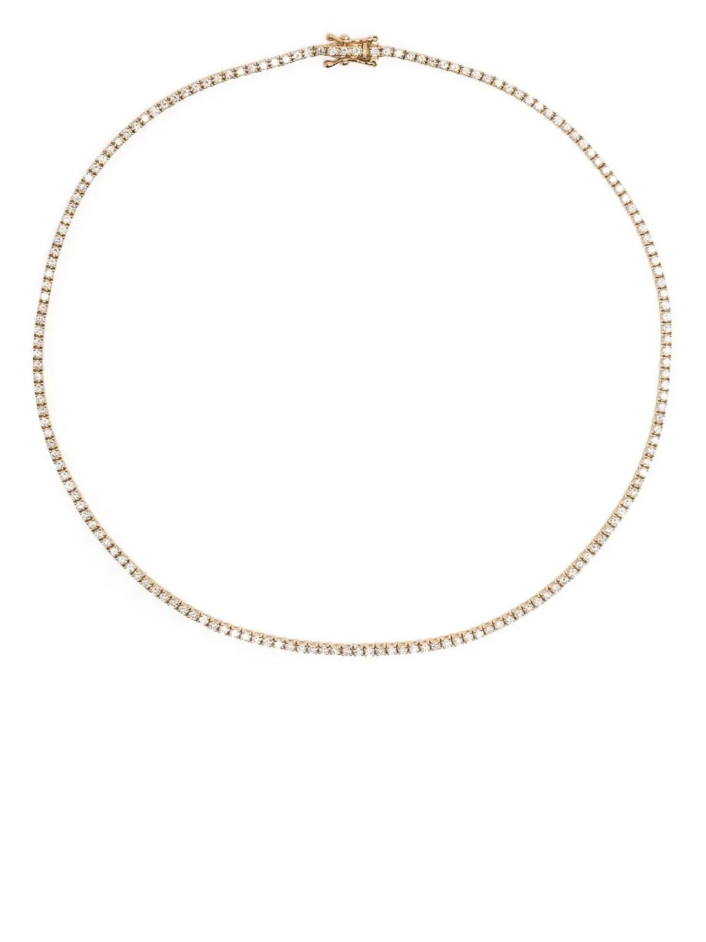 

Kolours 18kt yellow gold Luna diamond tennis necklace