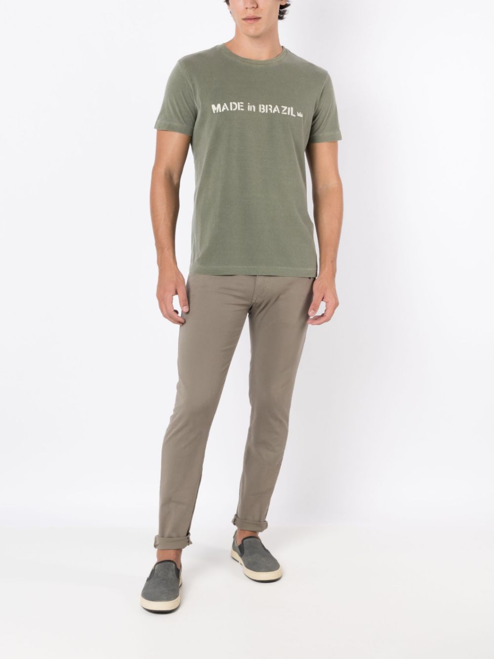 Osklen T-shirt met tekst - Groen