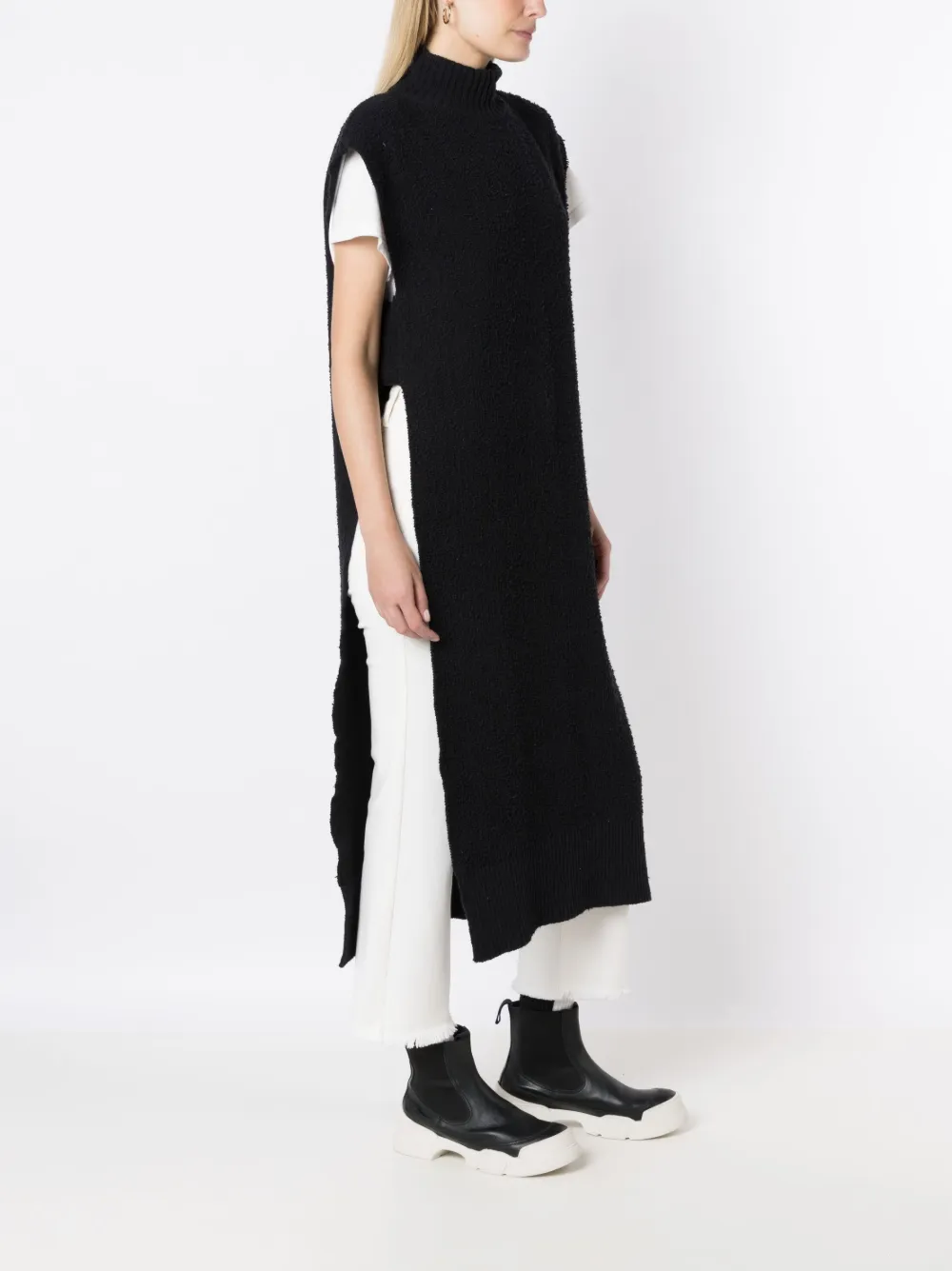 Osklen side-slit knit dress - Zwart