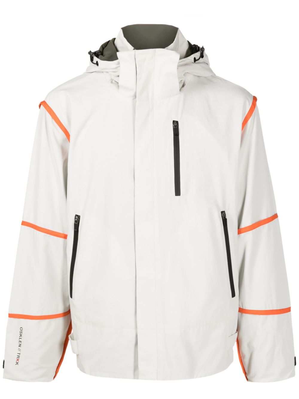 Osklen contrasting-trim hooded jacket - Neutrals