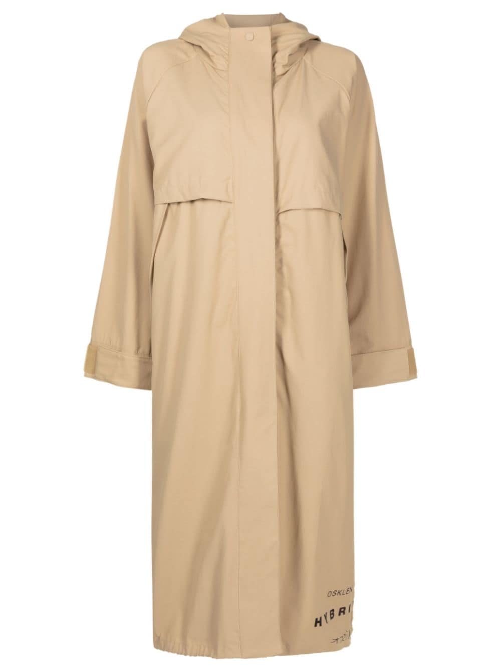 Osklen hooded trench coat - Brown