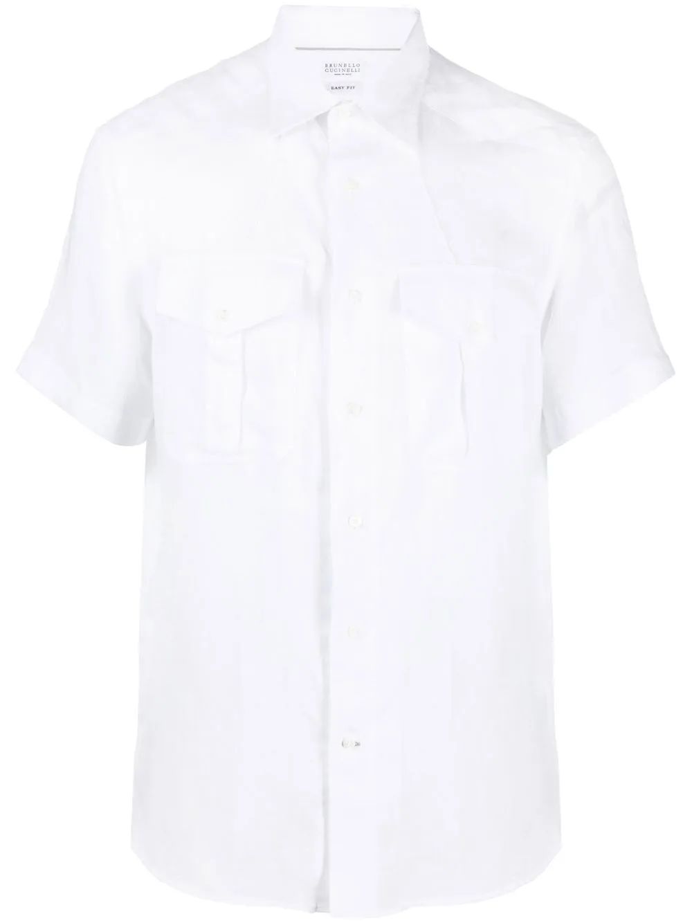 

Brunello Cucinelli classic collar linen shirt - White