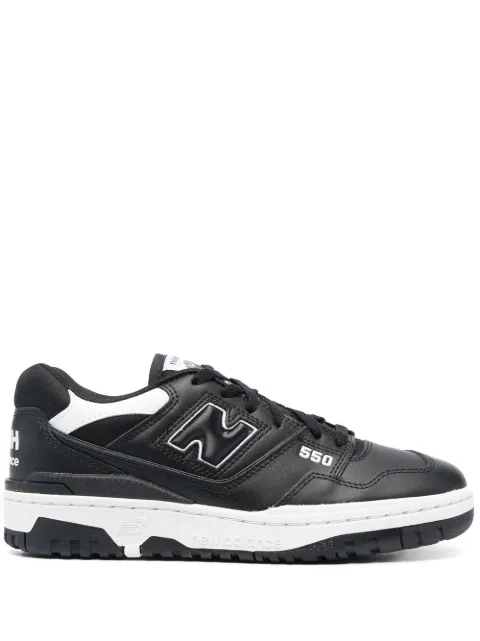 New Balance leather lace-up logo patch sneakers