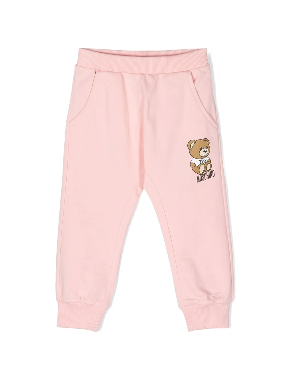 

Moschino Kids pantalones con logo estampado - Rosado