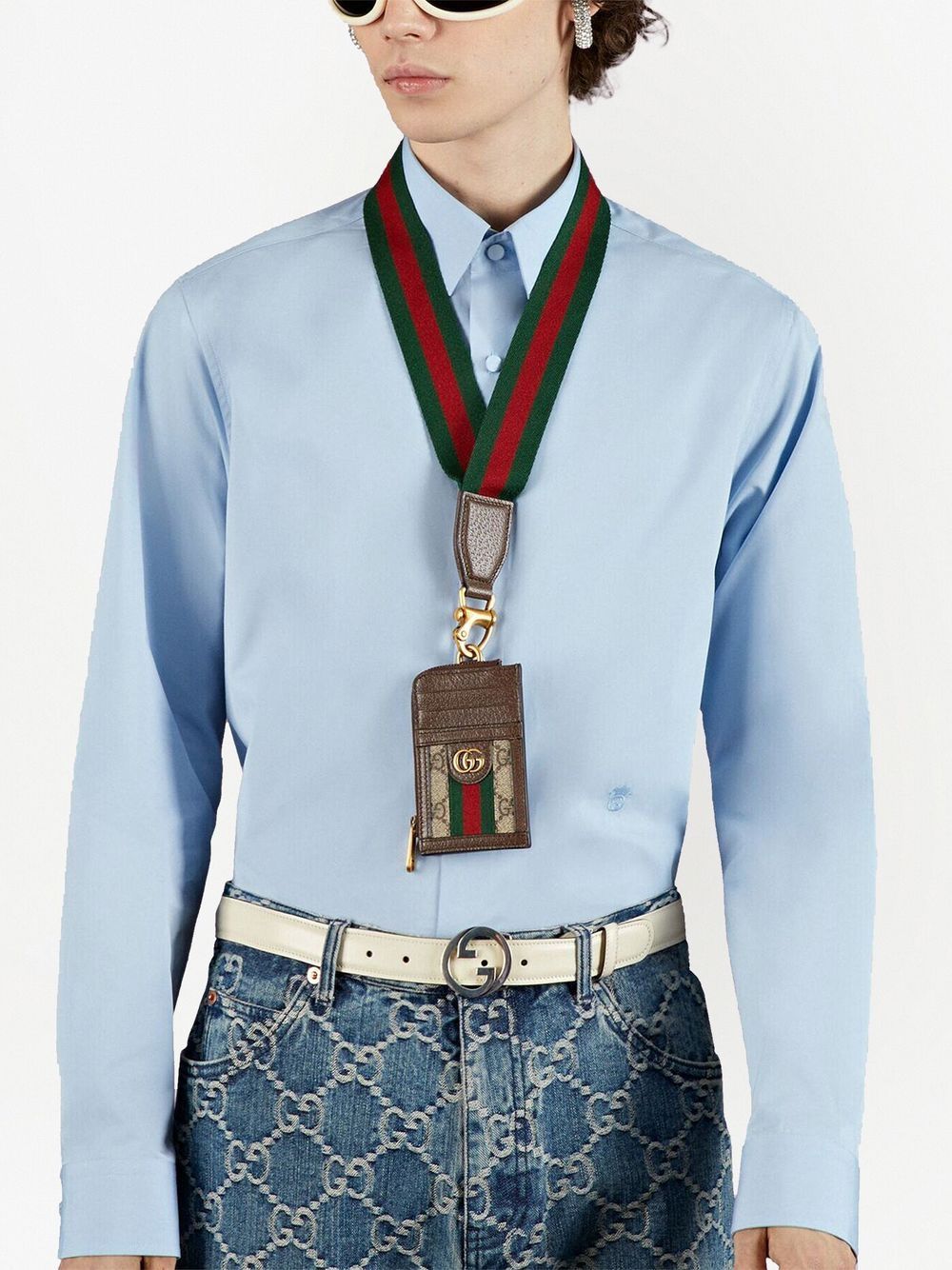 Gucci Pasjeshouder met GG-print - Bruin