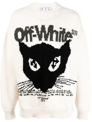 Off-White オフホワイト インターシャニット セーター - Farfetch