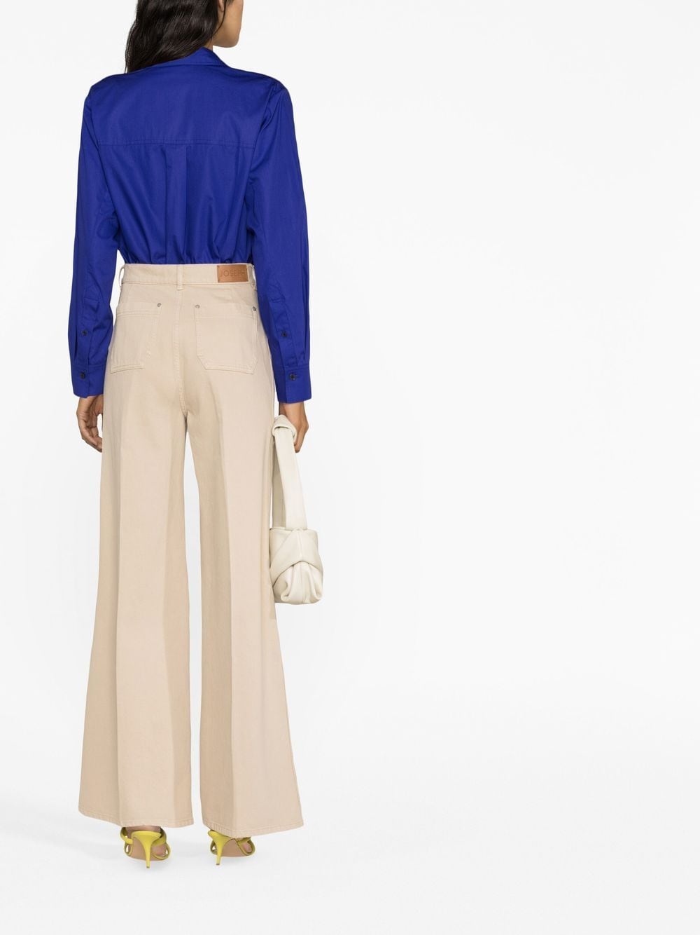 Shop Victoria Beckham Cold-shoulder Poplin Shirt In Violett