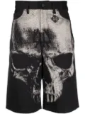 44 LABEL GROUP skull-print bermuda shorts - Black