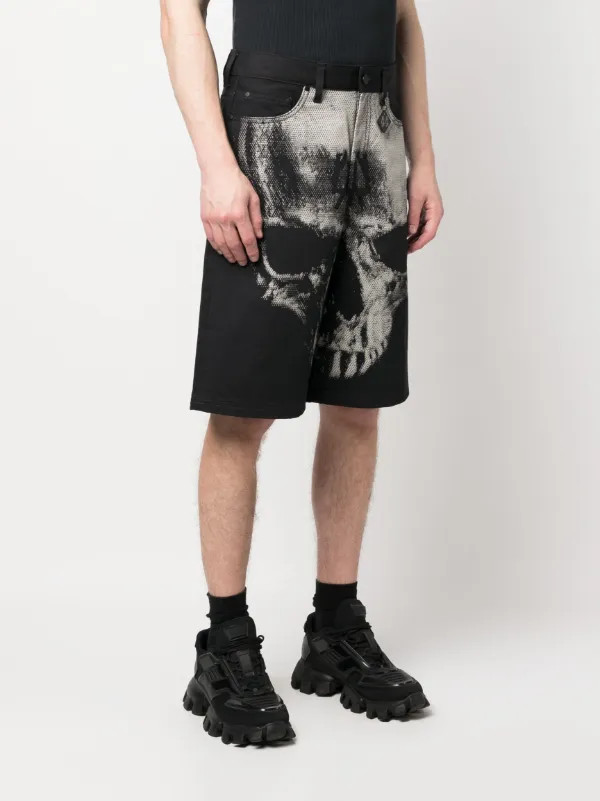 44 LABEL GROUP skull-print Bermuda Shorts | Black | FARFETCH