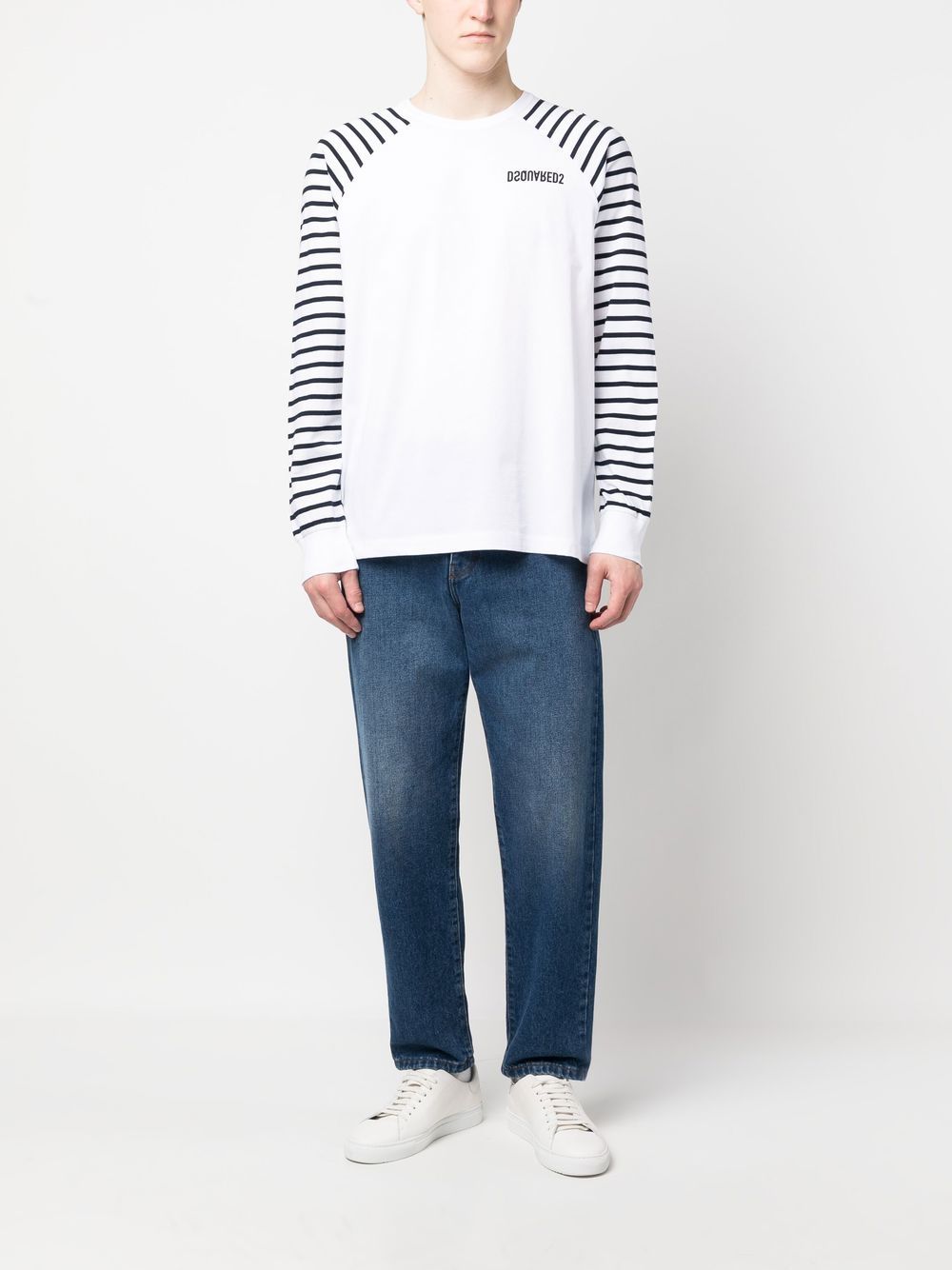 Shop Dsquared2 Long-sleeve T-shirt In Weiss