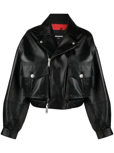 Dsquared2 oversized leather jacket