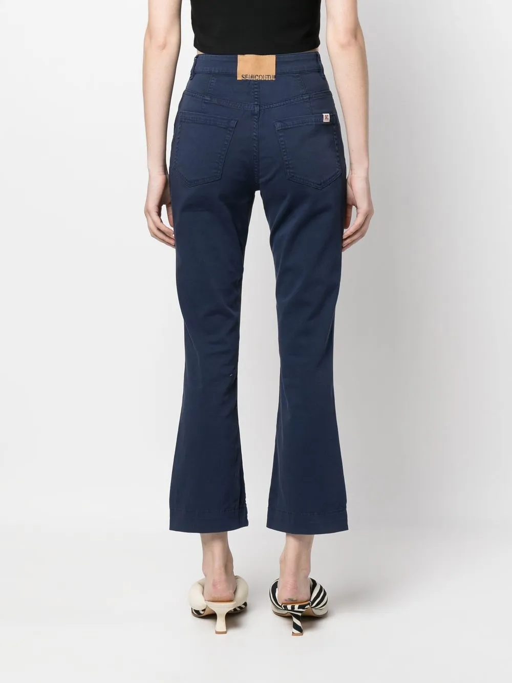 SEMICOUTURE FREDERICK FLARED CROPPED JEANS 