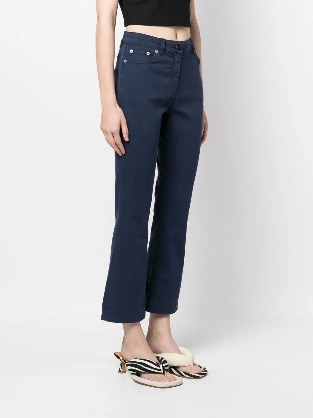 SEMICOUTURE FREDERICK FLARED CROPPED JEANS 