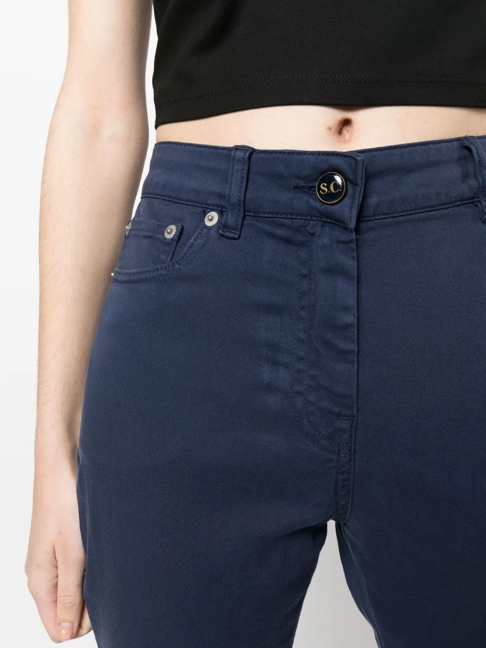SEMICOUTURE FREDERICK FLARED CROPPED JEANS 
