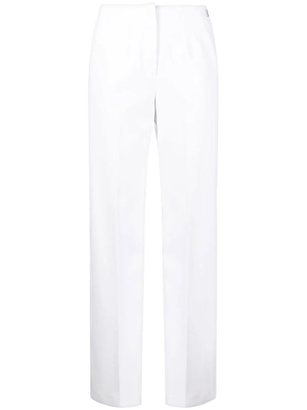 

Blugirl logo-lettering straight-leg trousers - White