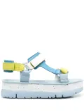 Camper multicolour platform sandals - Blue