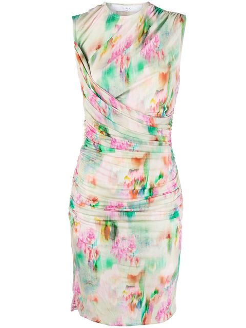 IRO Zippa draped printed dress