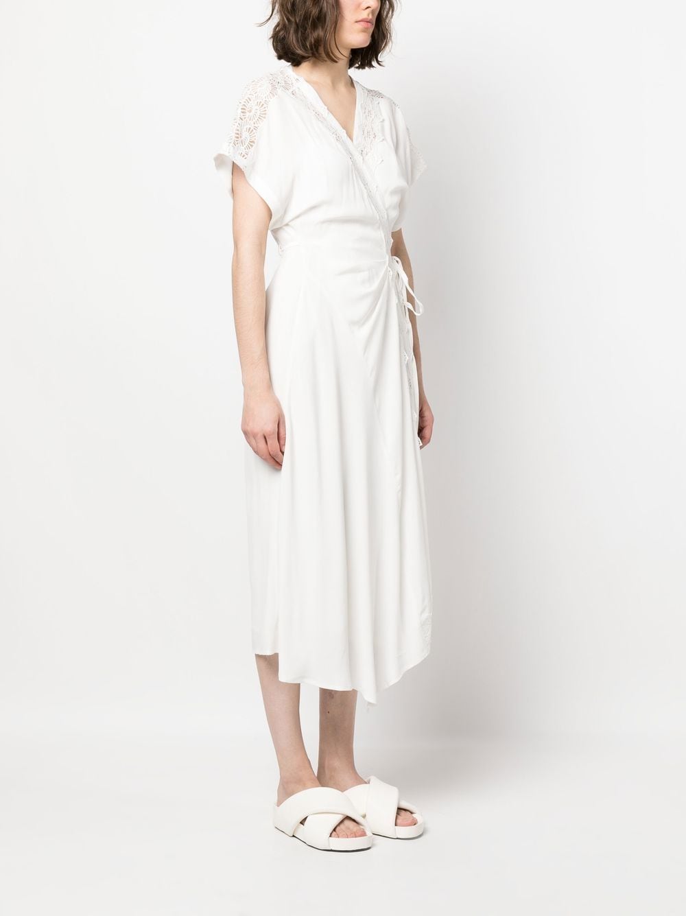 IRO Britta wrap-front Midi Dress - Farfetch