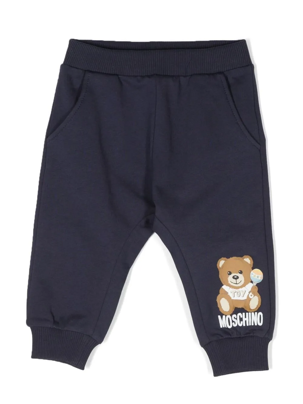 

Moschino Kids Teddy-Bear print trousers - Blue