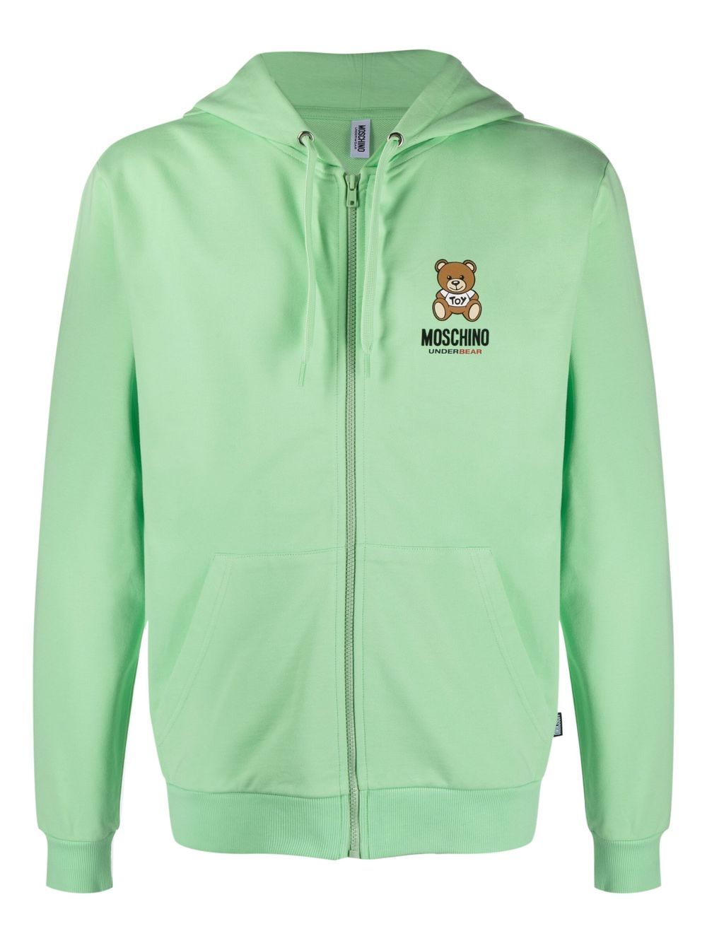 

Moschino logo-print zipped hoodie - Green