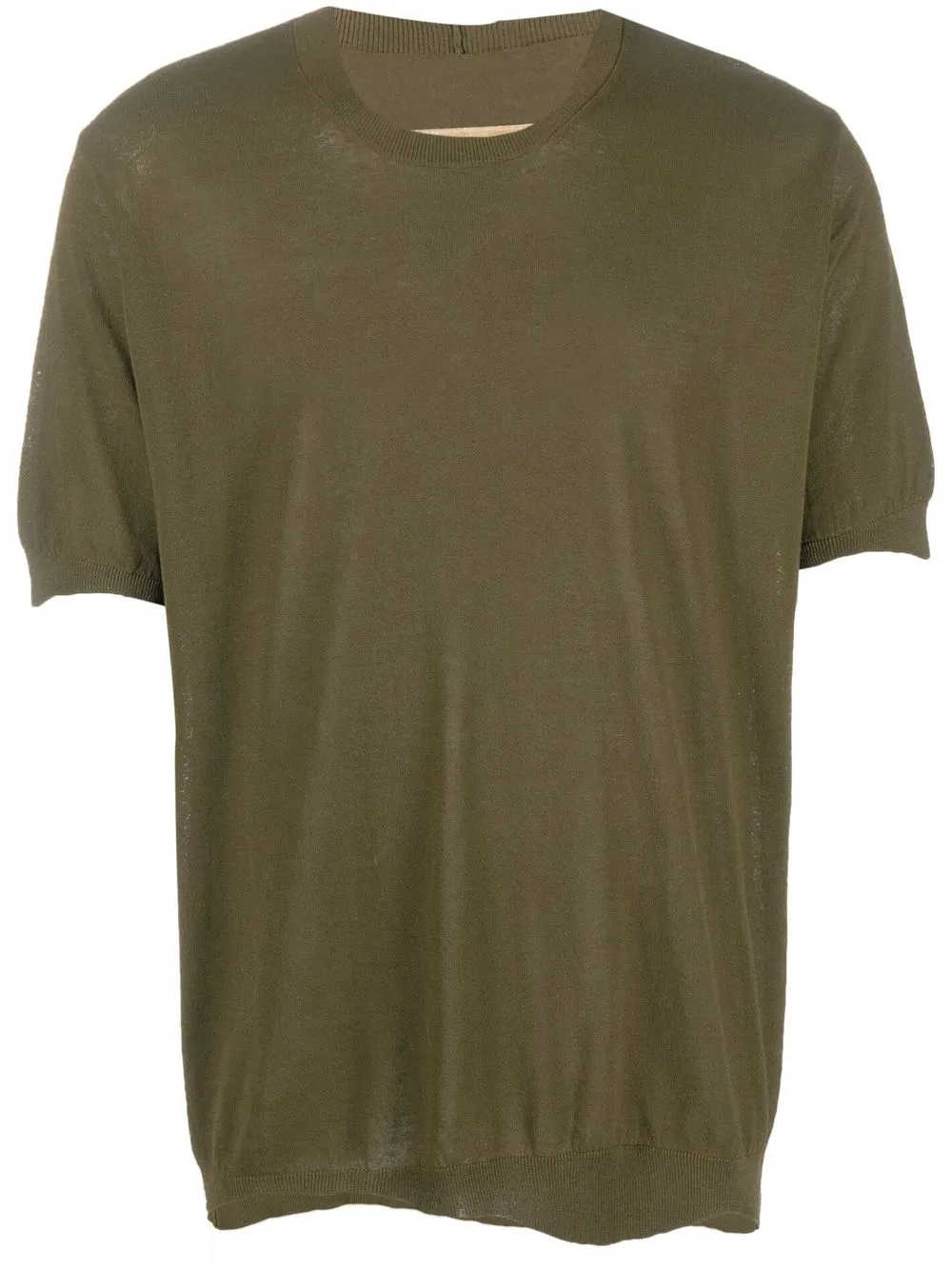 

Uma Wang asymmetric-hem crew-neck T-shirt - Green