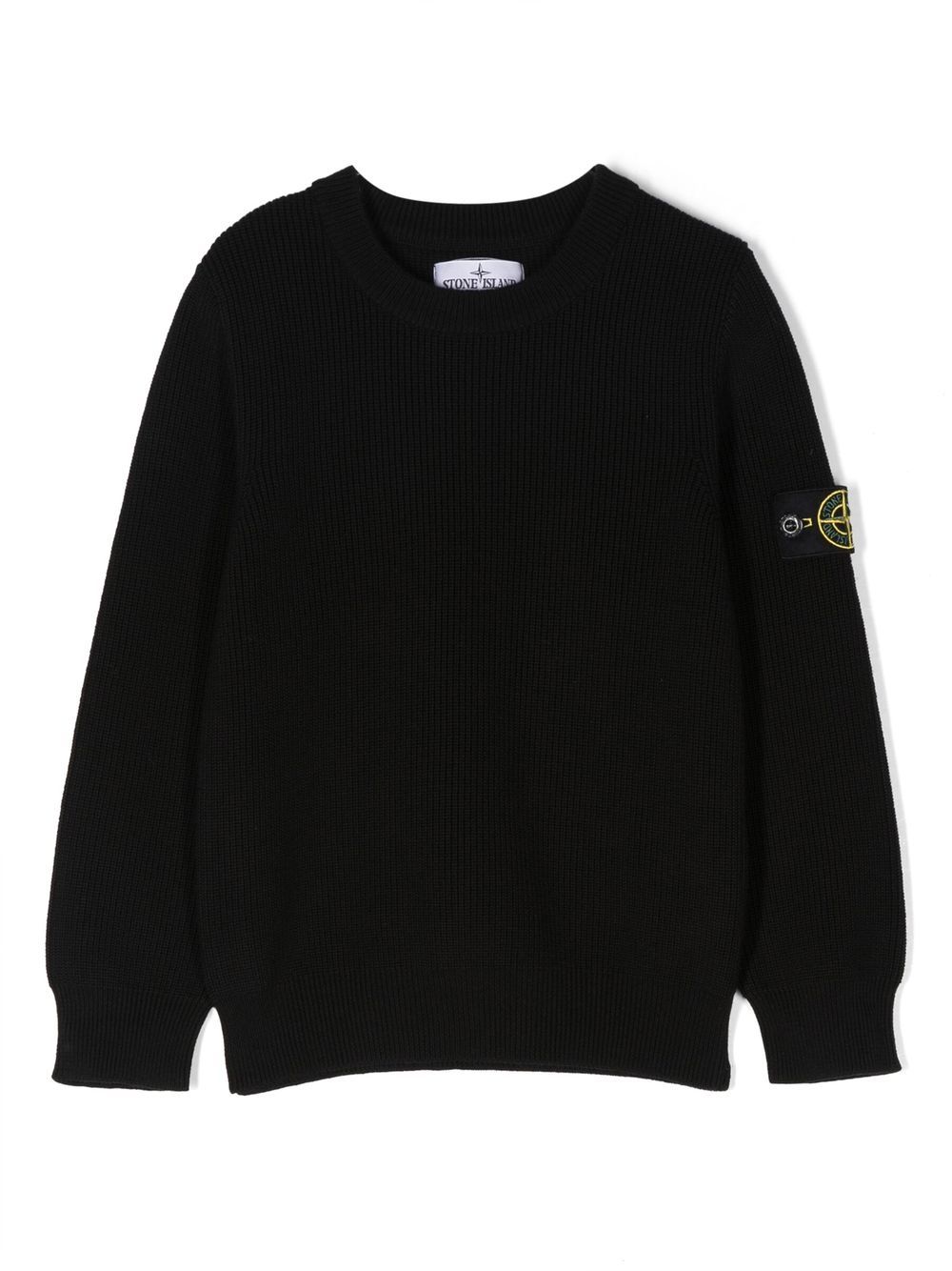 

Stone Island Junior logo-patch sleeve sweatshirt - Black