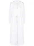 Jil Sander drawstring cotton shirtdress - White