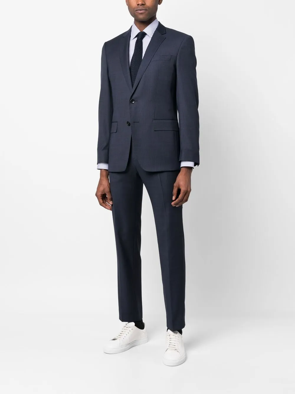 Canali Geruit overhemd - Blauw