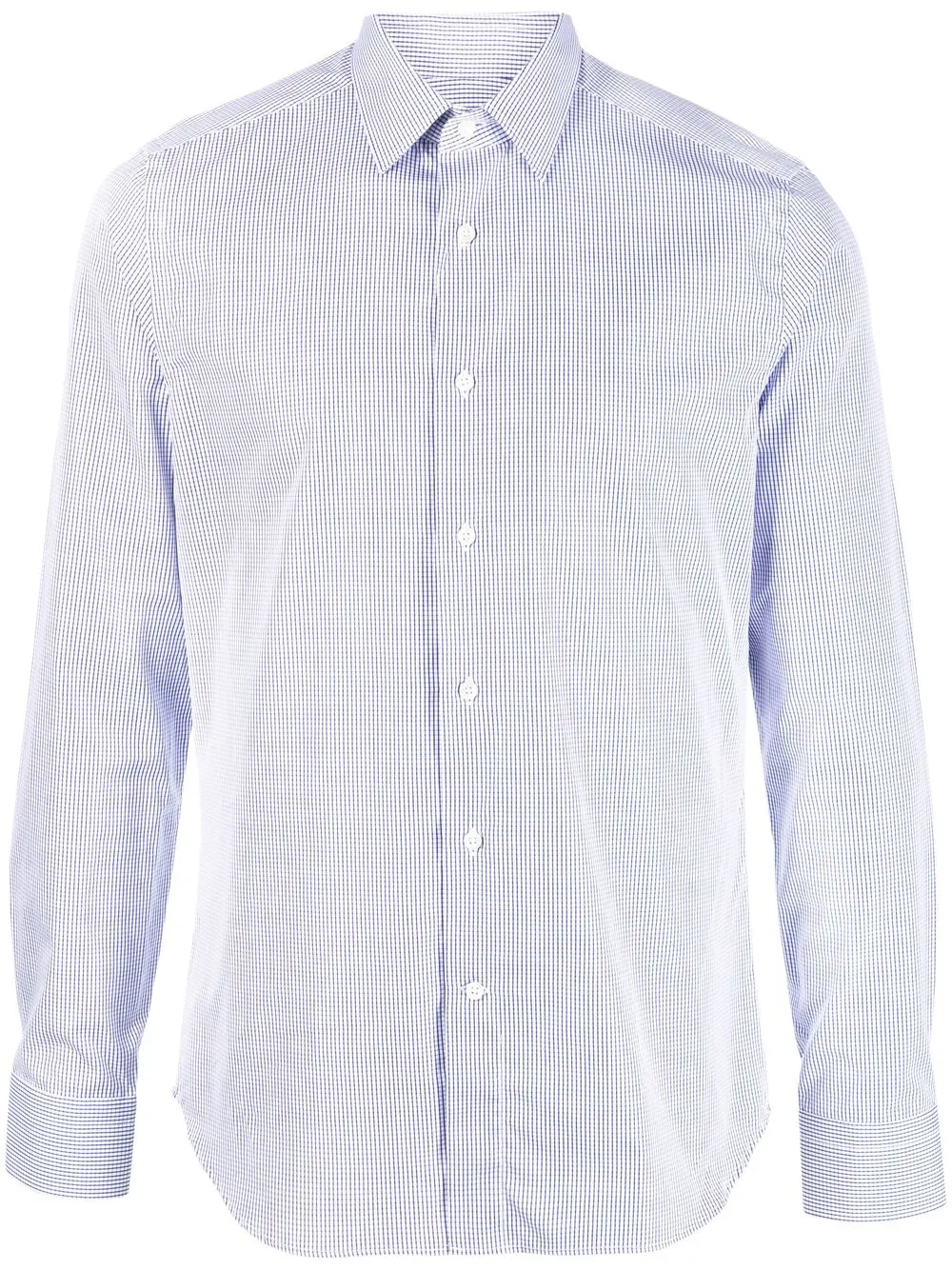 

Canali micro check-print cotton shirt - Blue