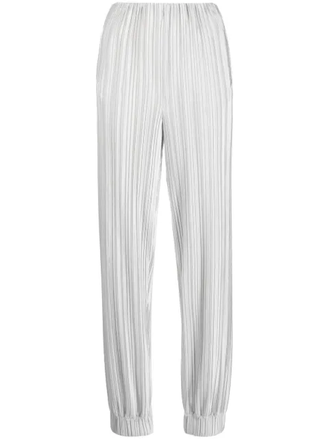 Giorgio Armani - plissé-effect tapered-leg trousers